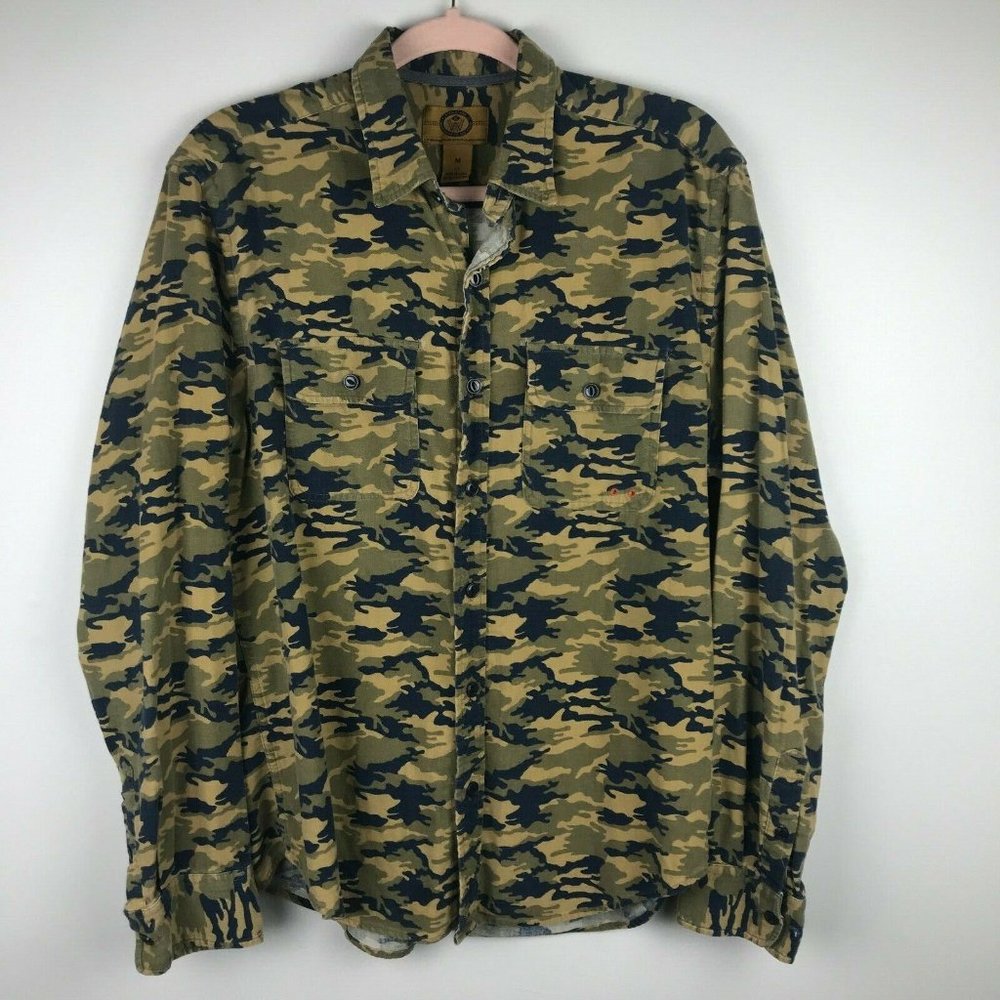Stapleford Workwear To The State Mens Camouflage Button Up Shirt Sz Medium